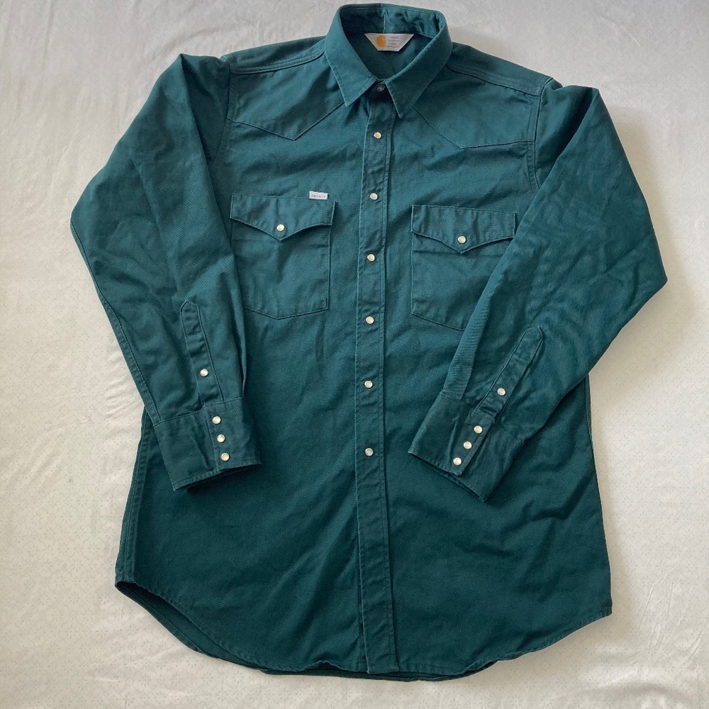 Carhartt Forest Green Men's Button Down Shirt